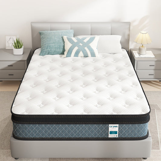 Materasso in memory foam da 10 pollici e molle insacchettate - Bianco