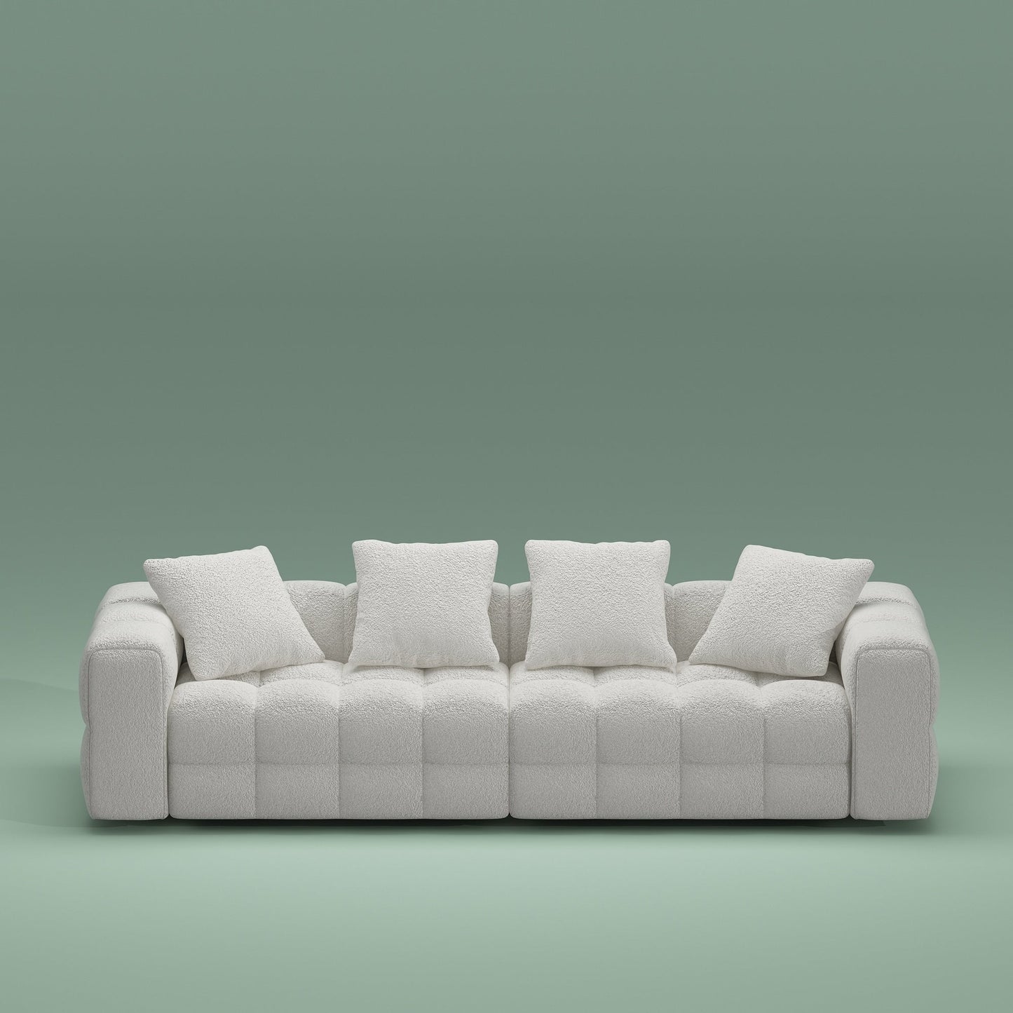 Divano in velluto Teddy 100.8, divano moderno con braccioli