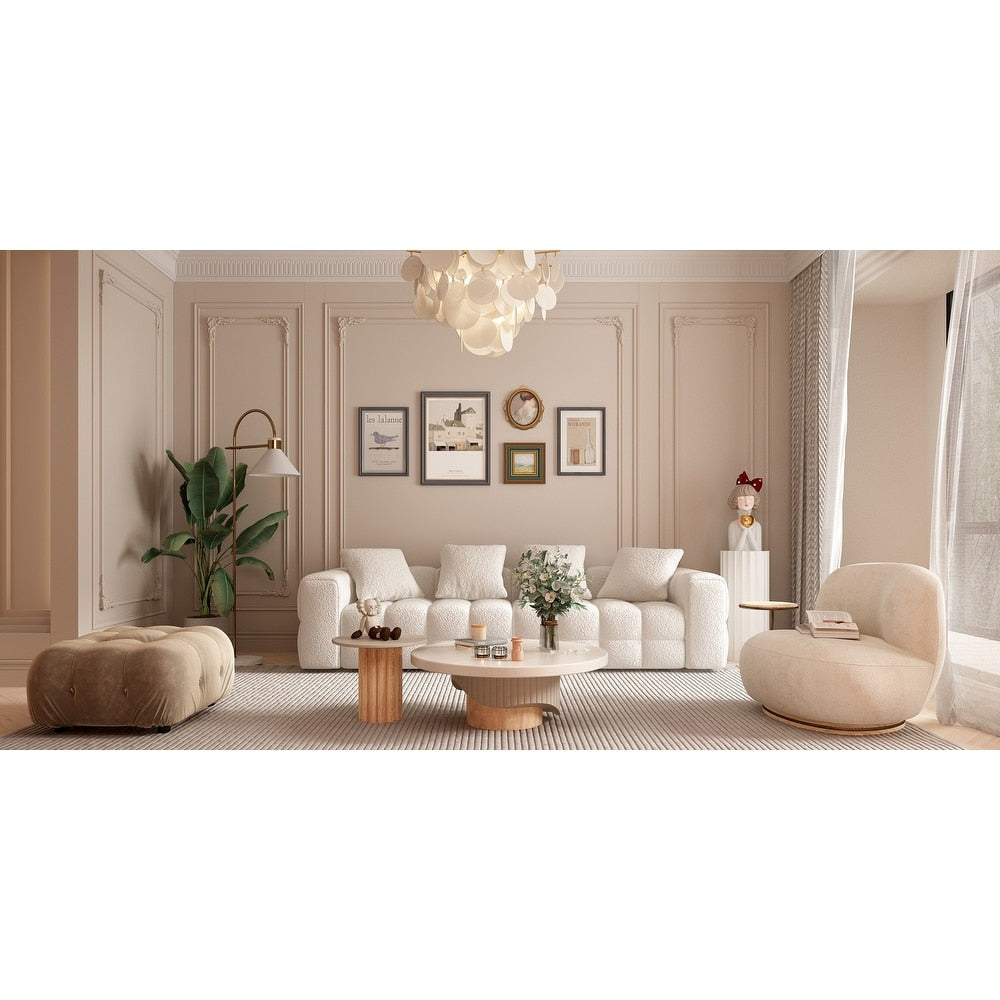 Divano in velluto Teddy 100.8, divano moderno con braccioli