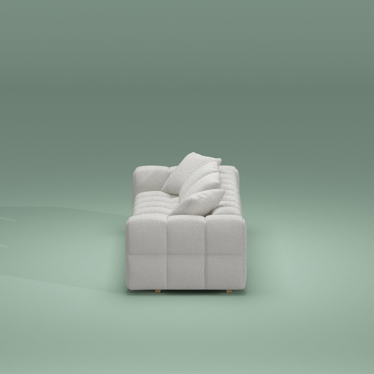 Divano in velluto Teddy 100.8, divano moderno con braccioli