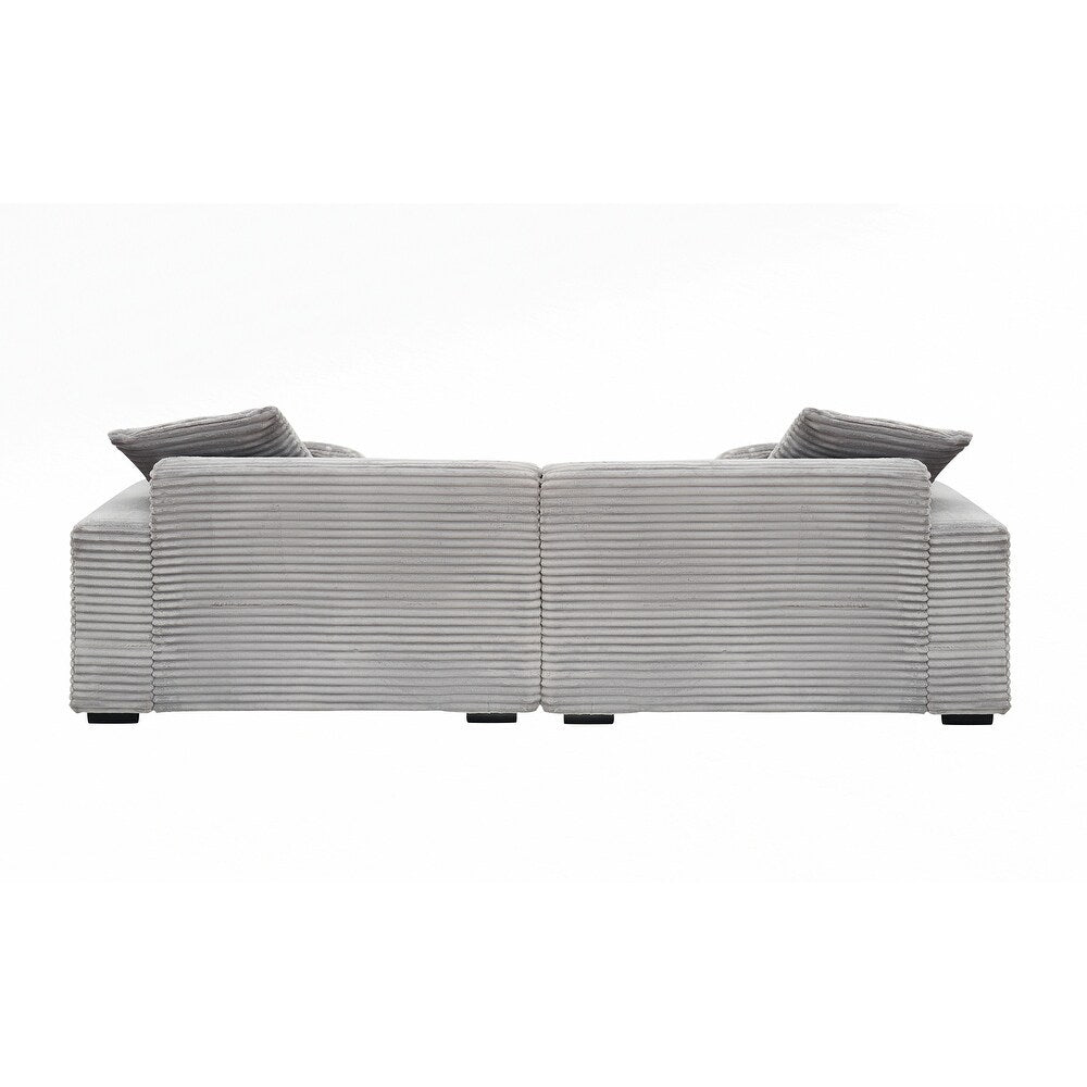 Divano grande da 104,72 pollici a 4 posti con 4 cuscini decorativi