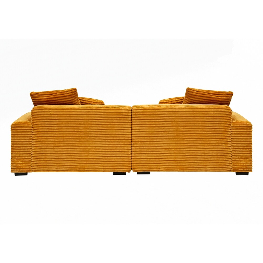 Divano grande da 104,72 pollici a 4 posti con 4 cuscini decorativi