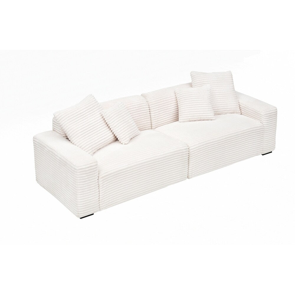 Divano grande da 104,72 pollici a 4 posti con 4 cuscini decorativi