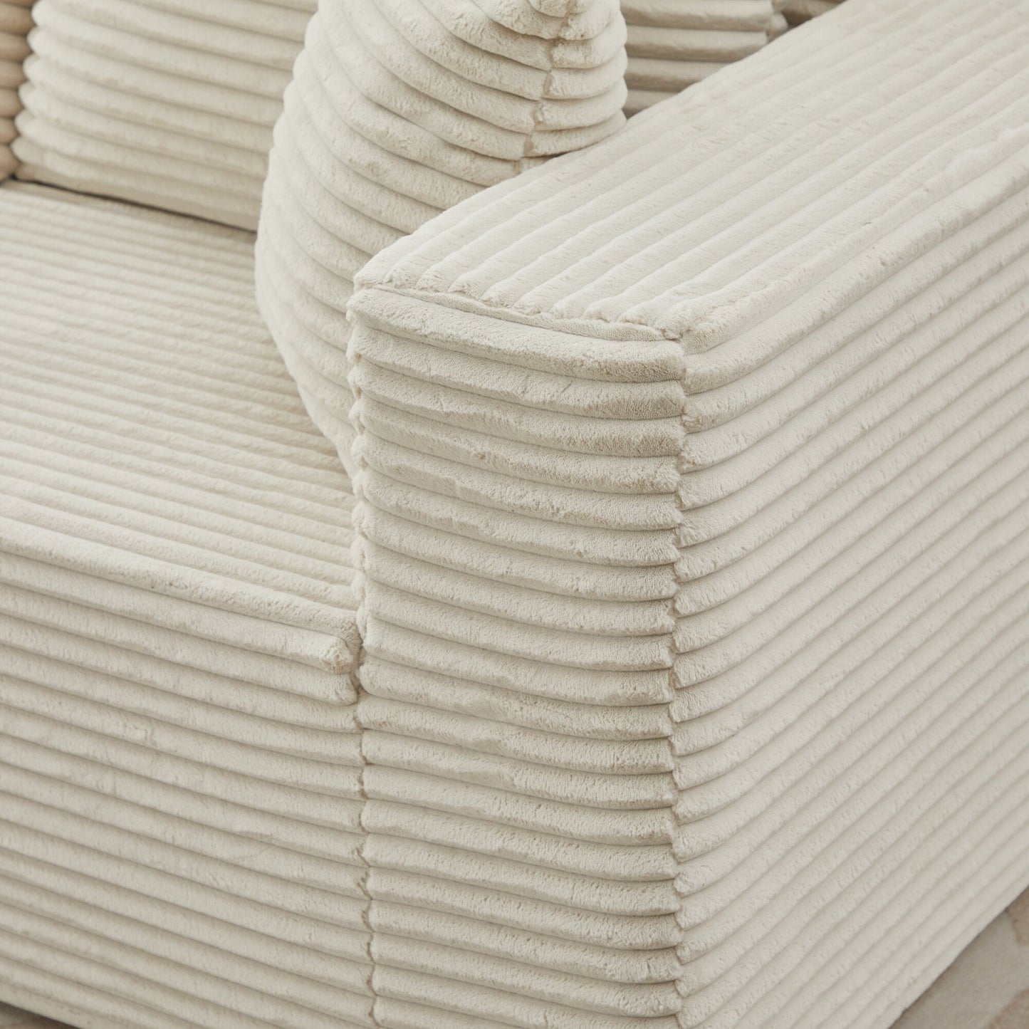 Divano componibile 106 Cloud a forma di L con chaise longue rivolta a sinistra, divano modulare moderno con seduta profonda per soggiorno, non richiede montaggio