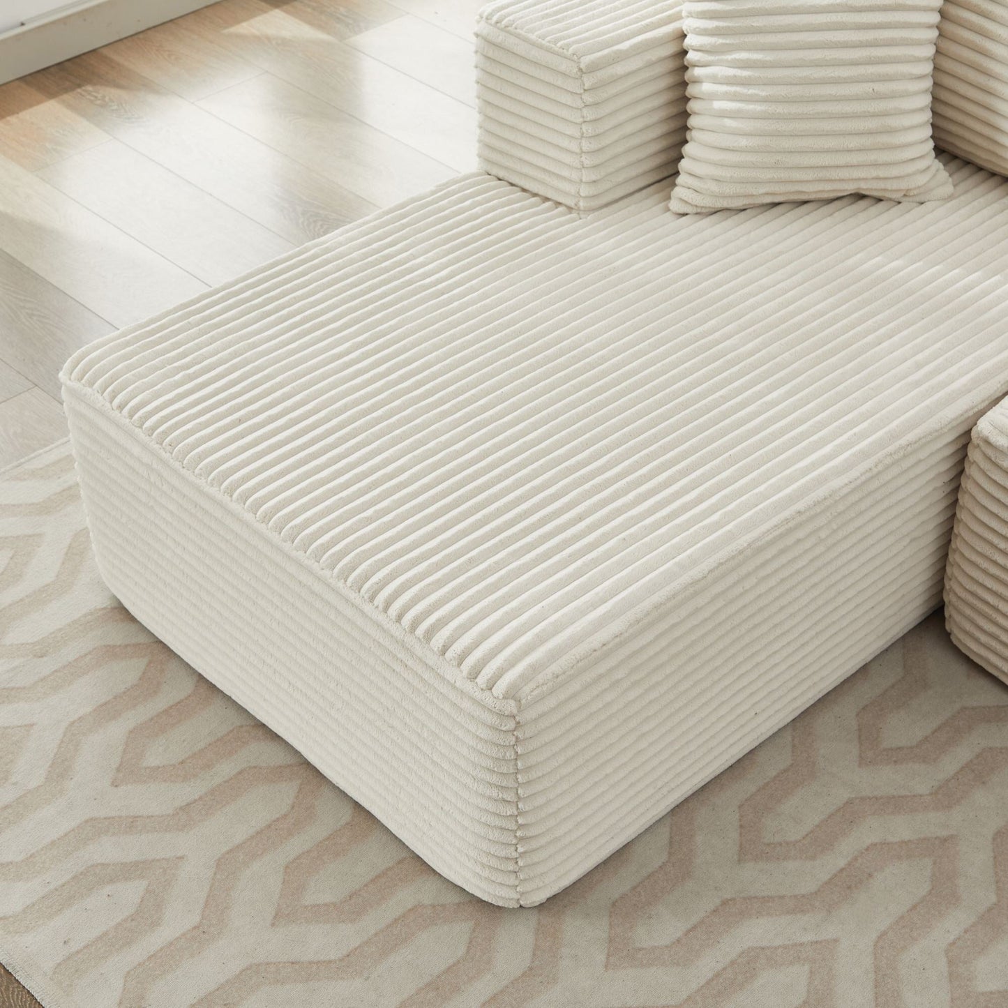 Divano componibile 106 Cloud a forma di L con chaise longue rivolta a sinistra, divano modulare moderno con seduta profonda per soggiorno, non richiede montaggio