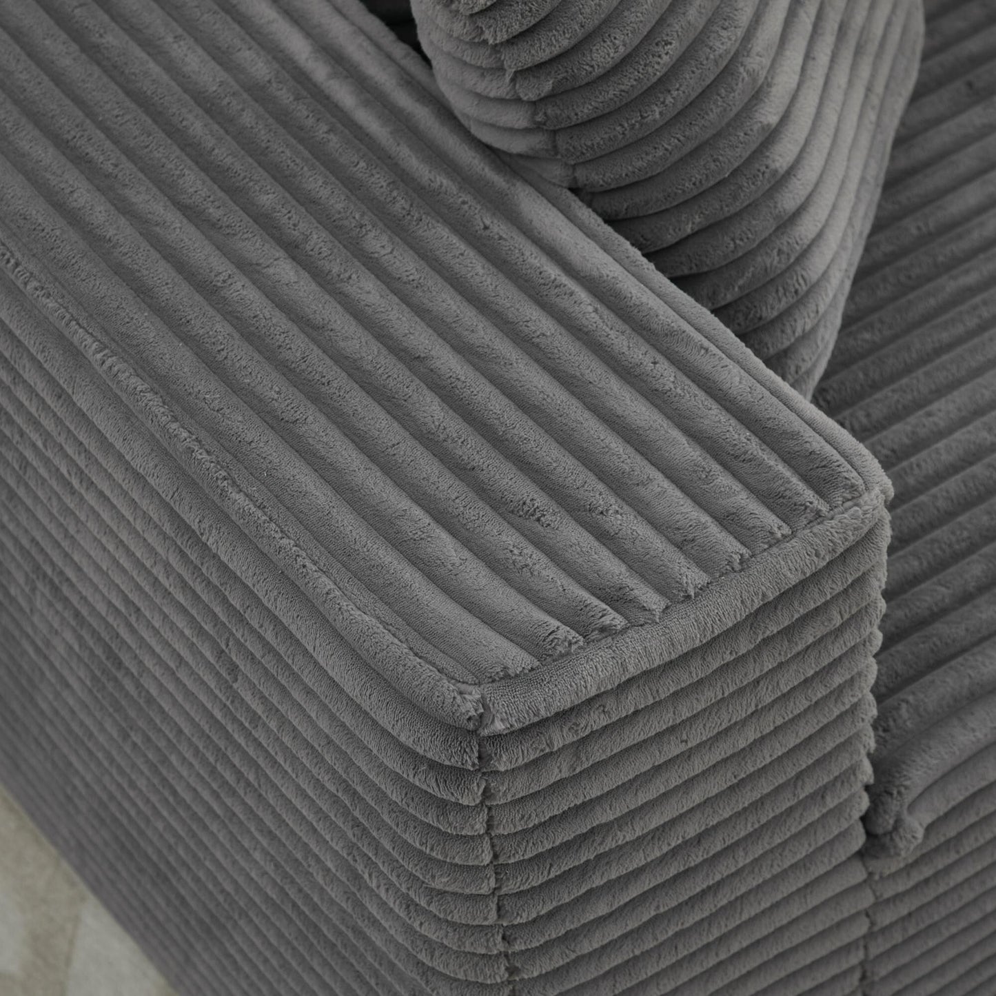 Divano componibile 106 Cloud a forma di L con chaise longue rivolta a destra, divano modulare moderno con seduta profonda per soggiorno, non richiede montaggio