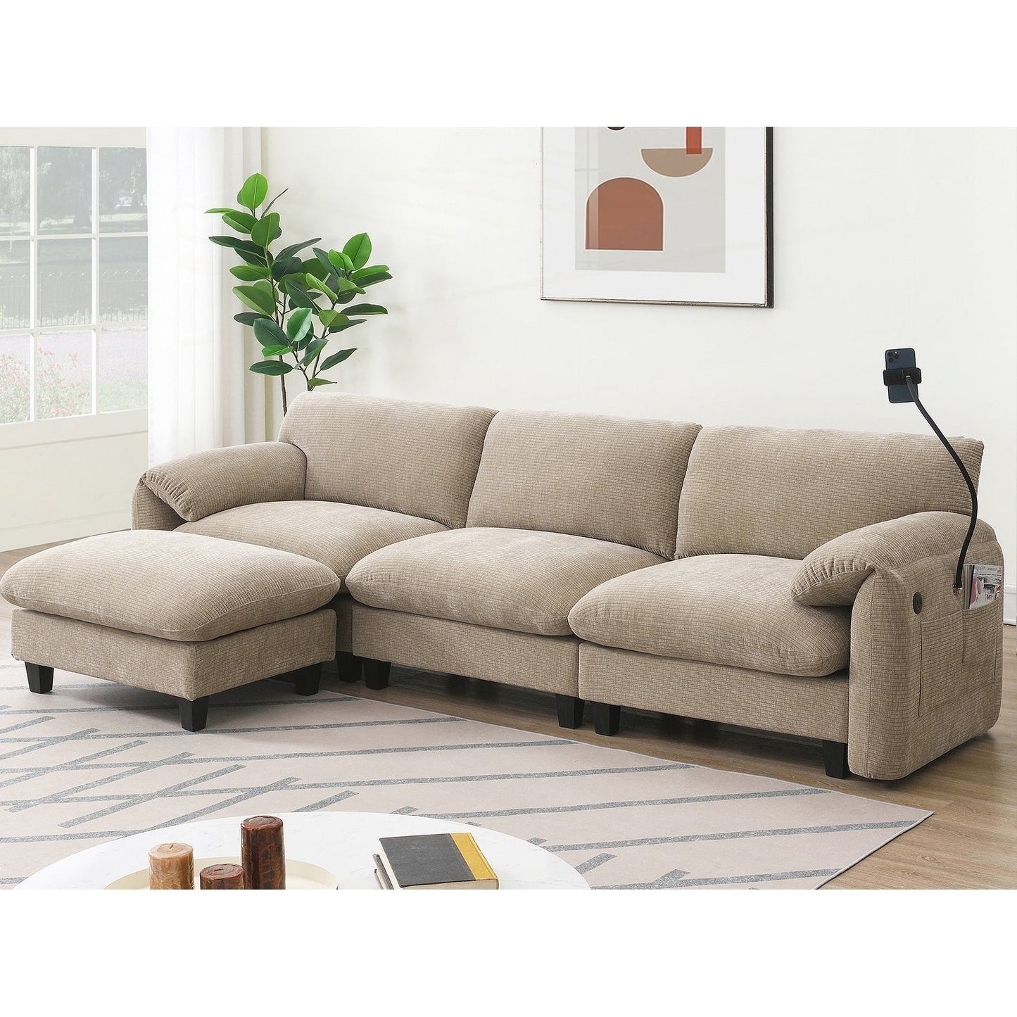 Divano componibile modulare da 108 pollici