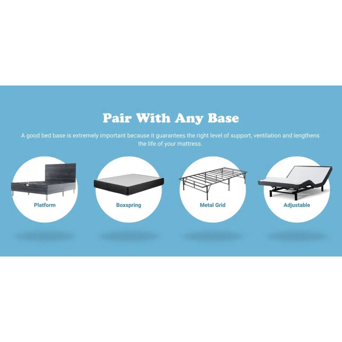 Materasso ibrido a molle insacchettate in memory foam Cool Gel da 10 pollici di BRN