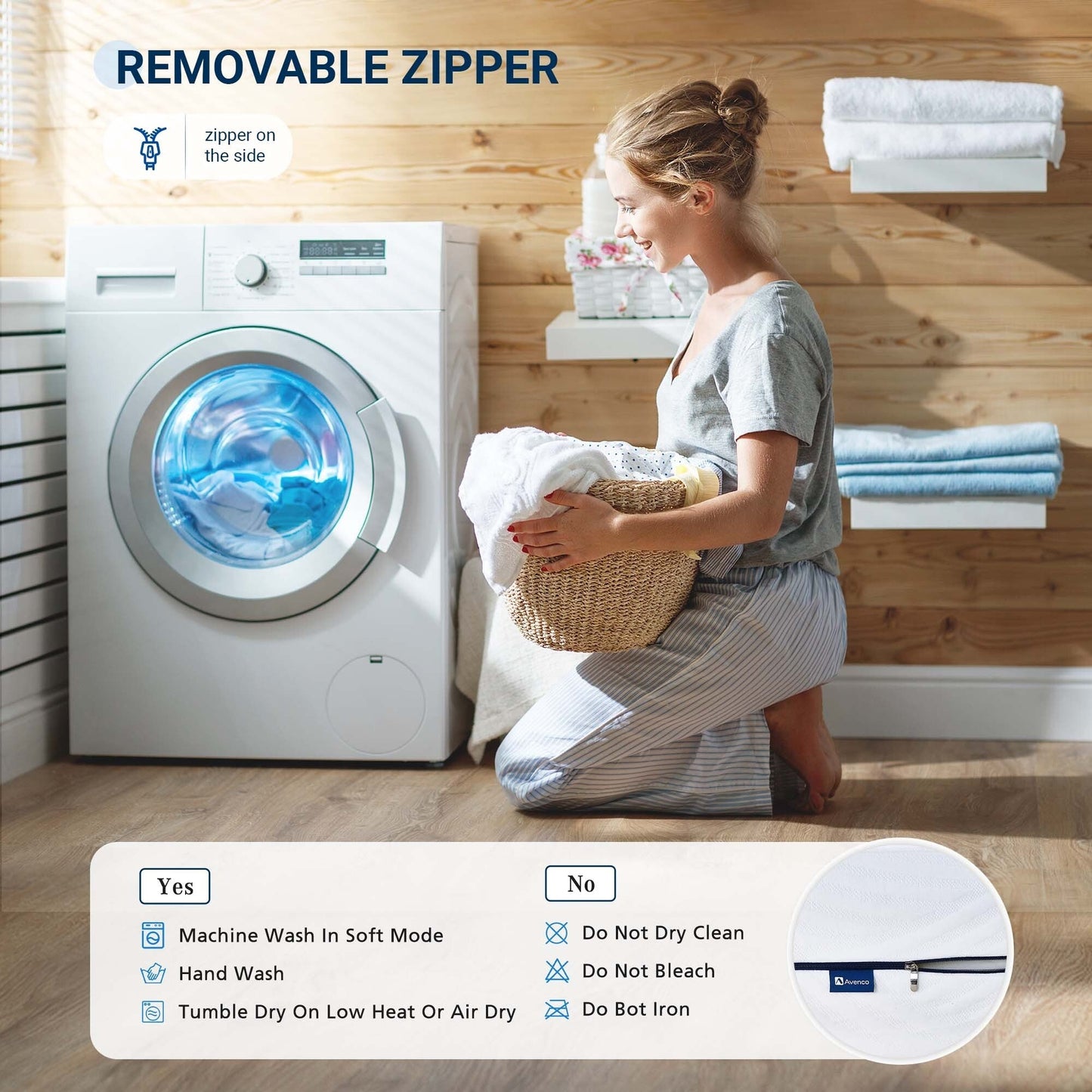 Materasso in memory foam gel medio da 10'' in una scatola con fodera staccabile