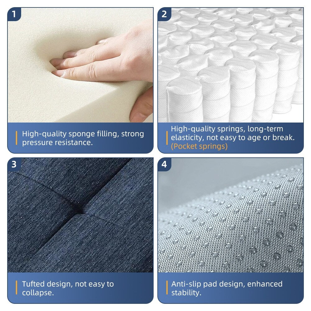 Divano modulare a 4 posti in ciniglia da 113,39 pollici, design trapuntato scintillante, base antiscivolo