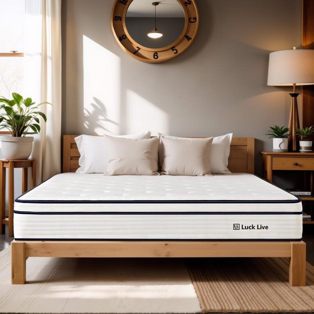 Materasso a molle insacchettate indipendenti in memory foam con parte superiore in gel Euro da 12 pollici di medie dimensioni, in una scatola