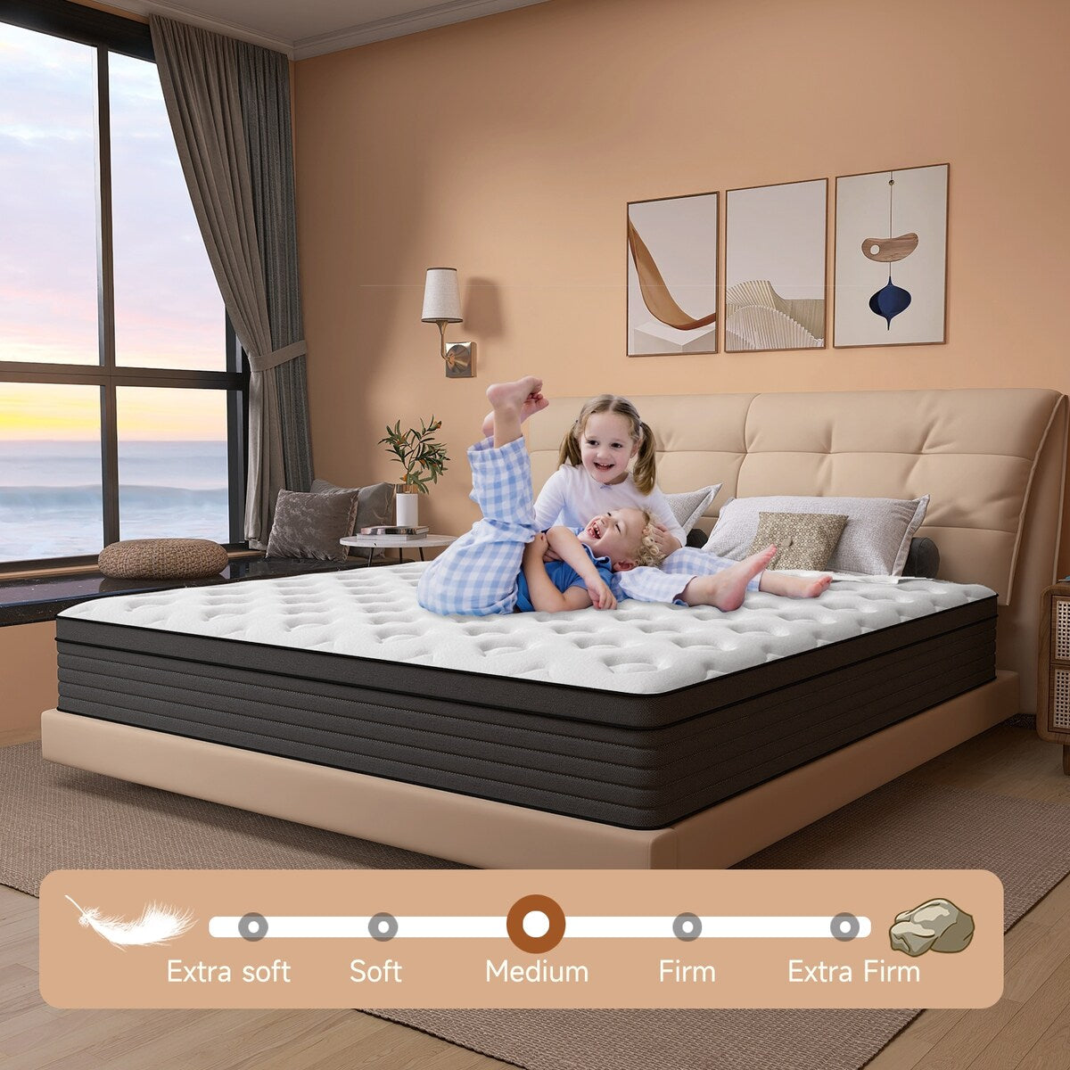 Materasso ibrido matrimoniale in memory foam Euro Top da 12 pollici di medie dimensioni in una scatola