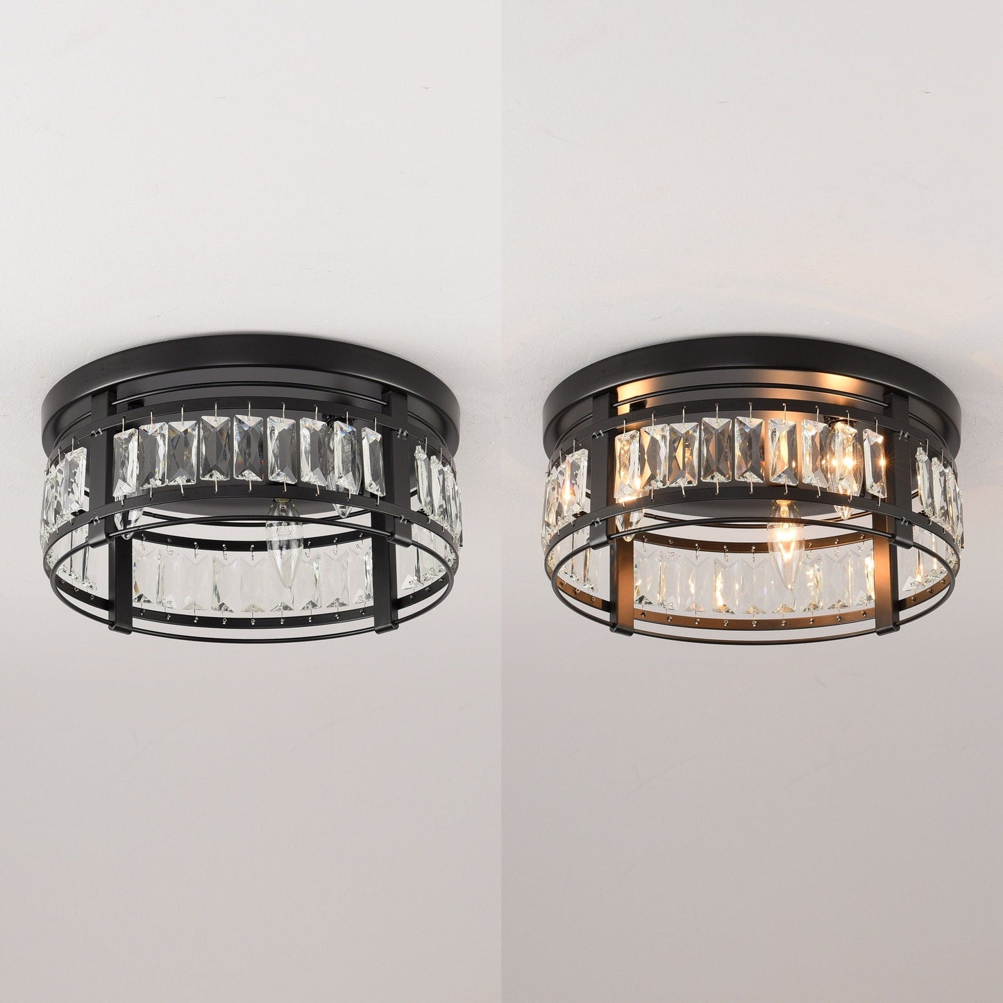 Plafoniera industriale da 14 pollici, nera opaca