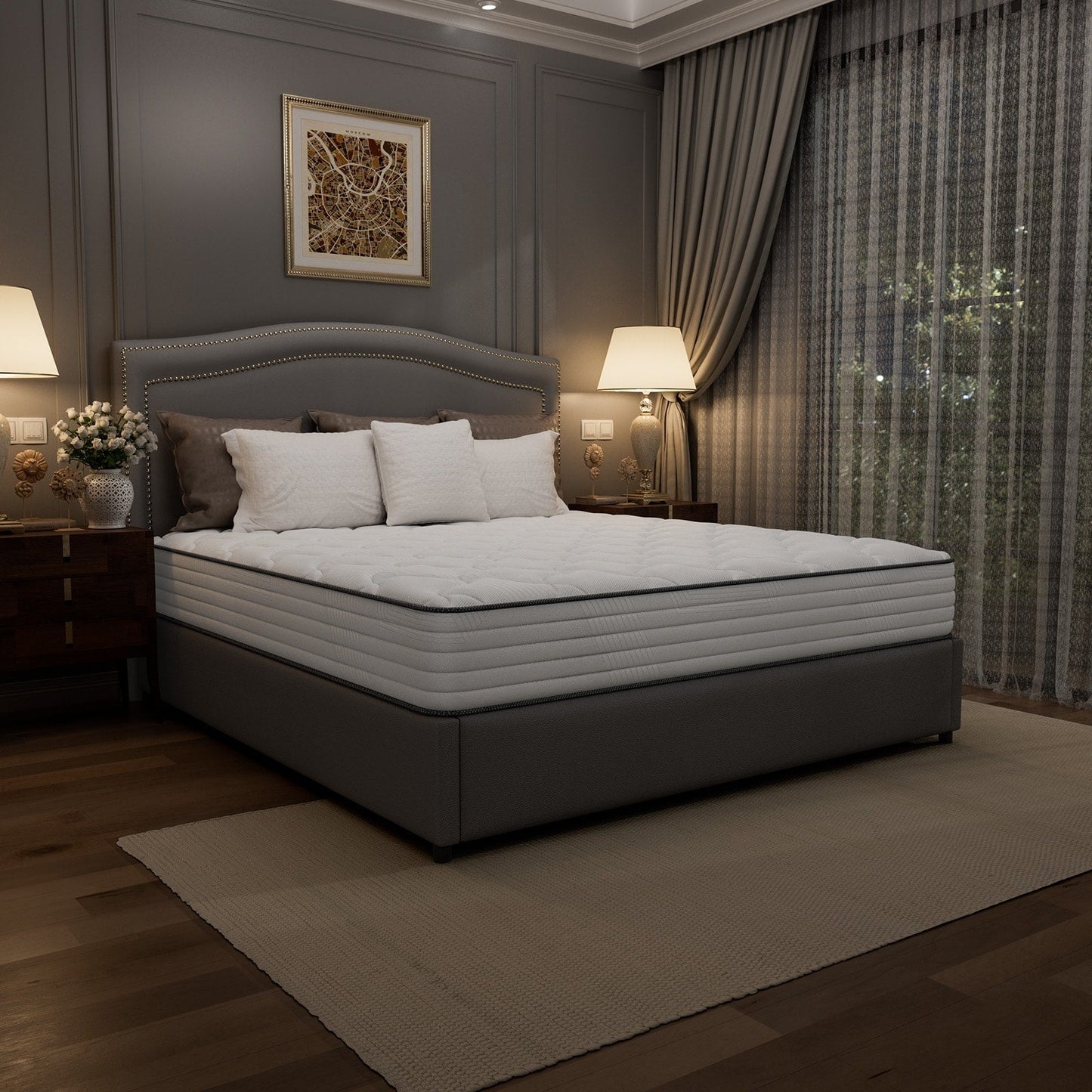 Materasso in memory foam Cool Gel SweDrea da 10 pollici di medie dimensioni con CertiPUR-US, SGS e OEKO-TEX