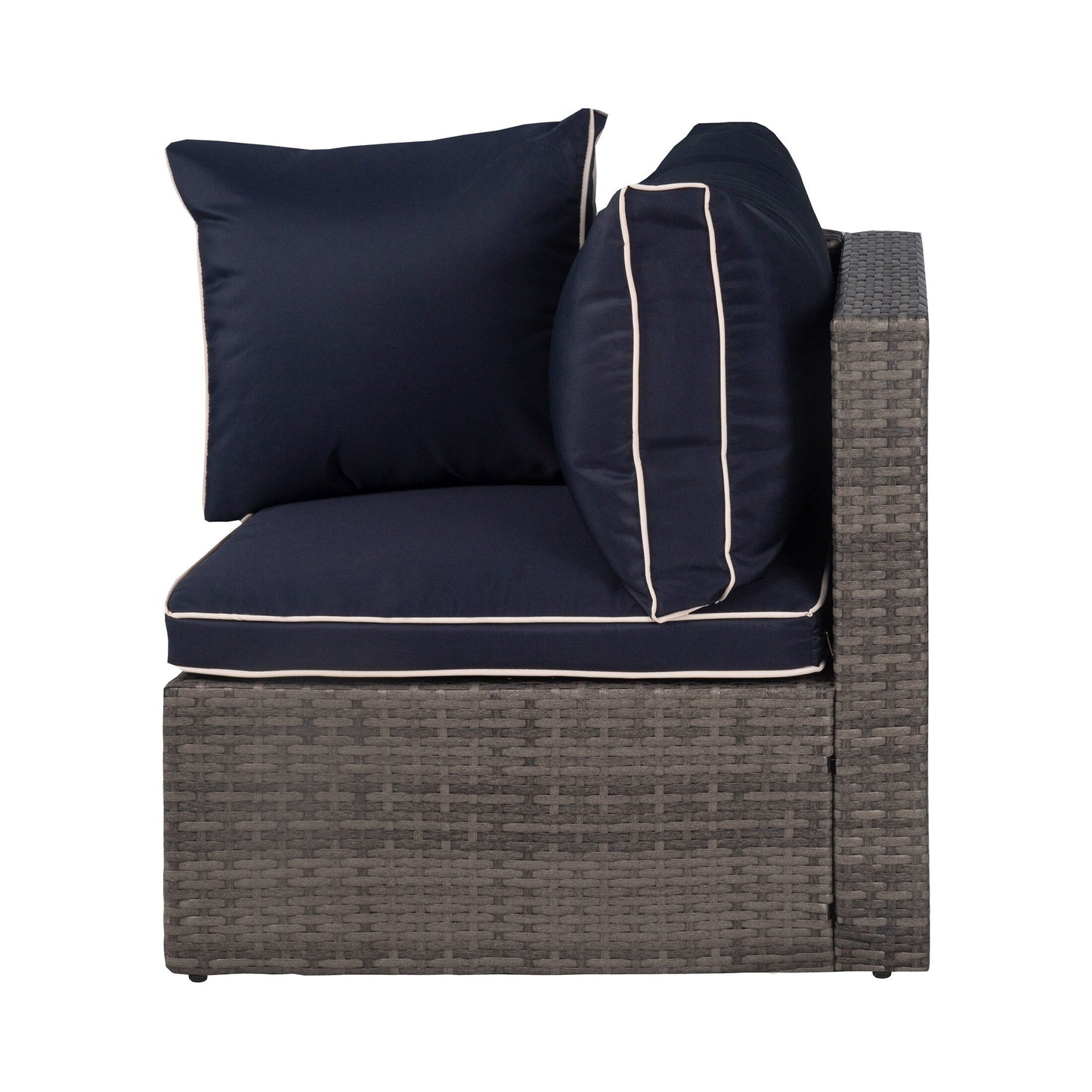 Divano componibile modulare da esterno York a 4 pezzi con cuscini