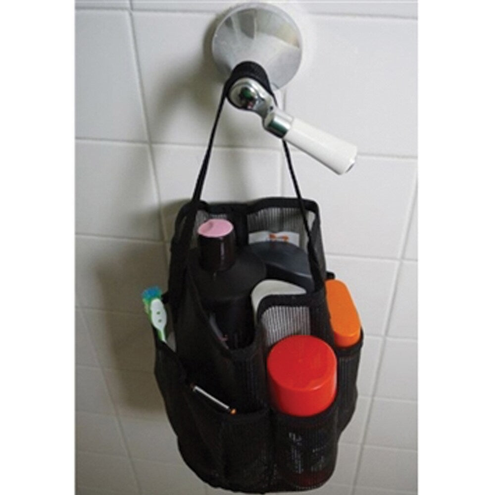 Borsa da doccia Strongest Shower Bag in tela nera a rete - 9 altezza x 6,5 larghezza