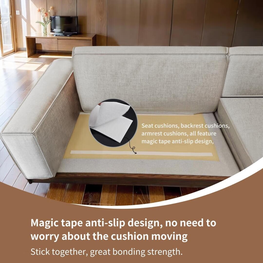 Divano versatile in legno massello comprimibile da 111,81 pollici per soggiorno moderno a 4 posti