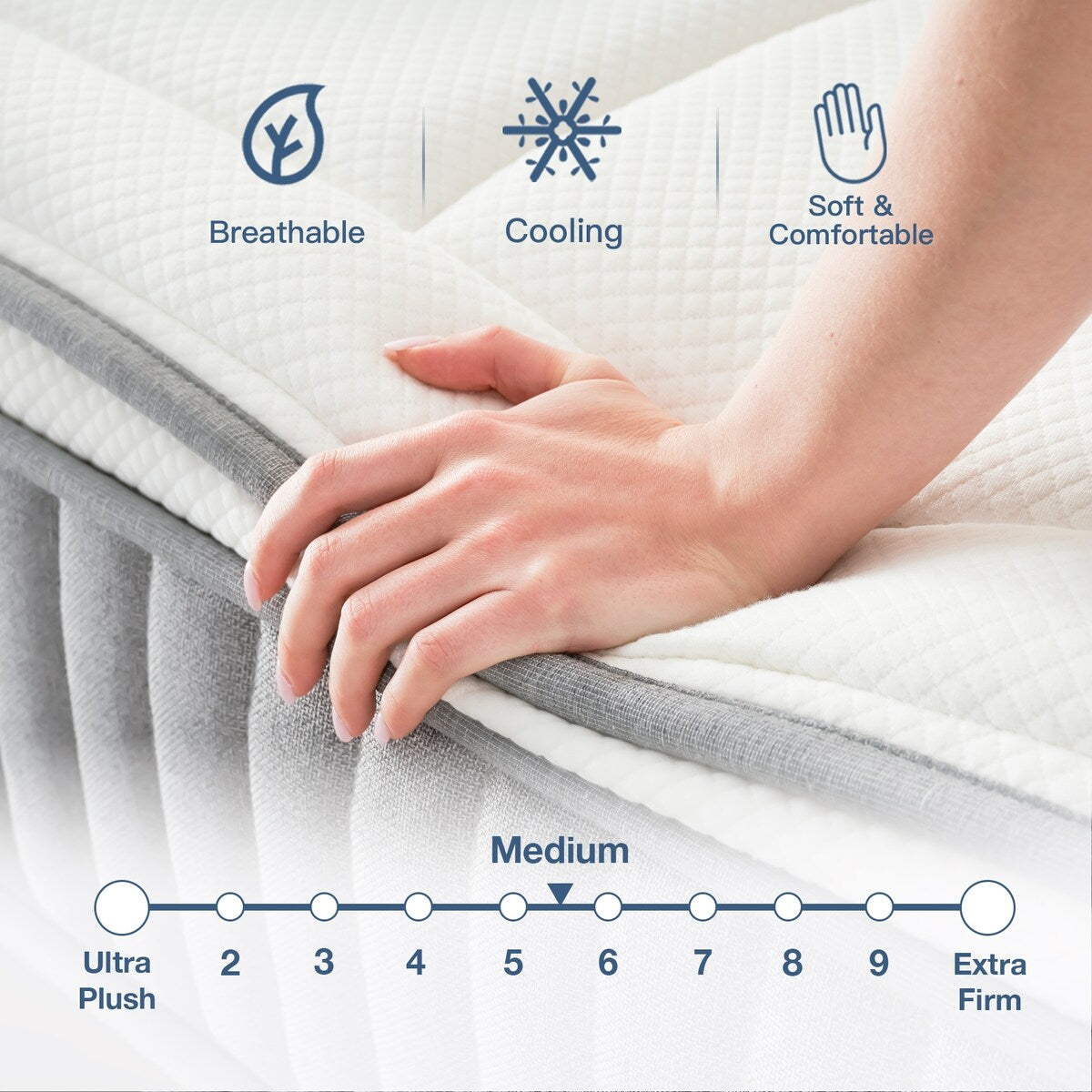12 migliori materassi ibridi, memory foam in gel con materasso a molle insacchettate in una scatola per un sonno fresco, materasso a sensazione media