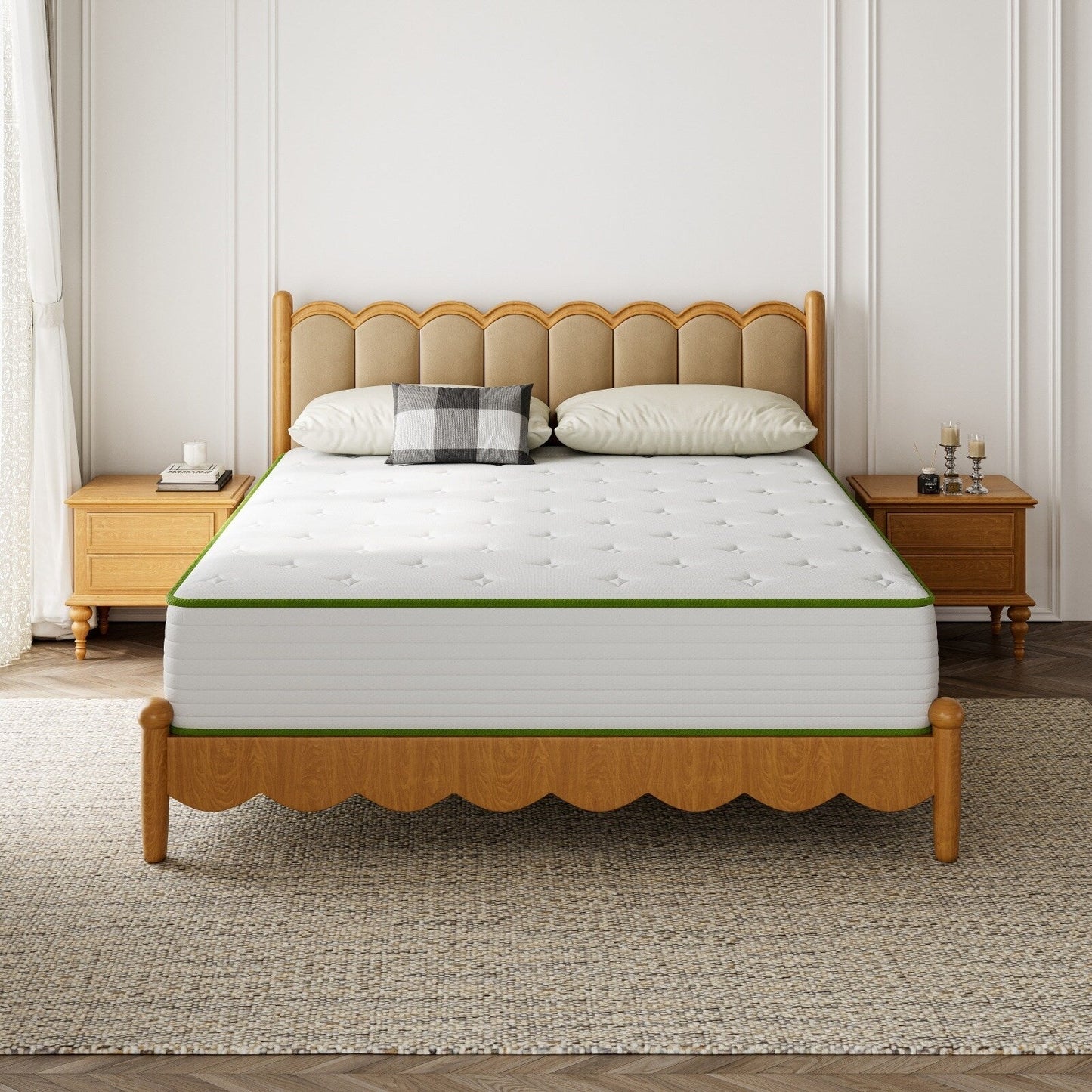 Materasso in memory foam ibrido in gel SweDrea da 12 pollici di medie dimensioni in una scatola con certificazione CertiPUR-US, SGS e OEKO-TEX