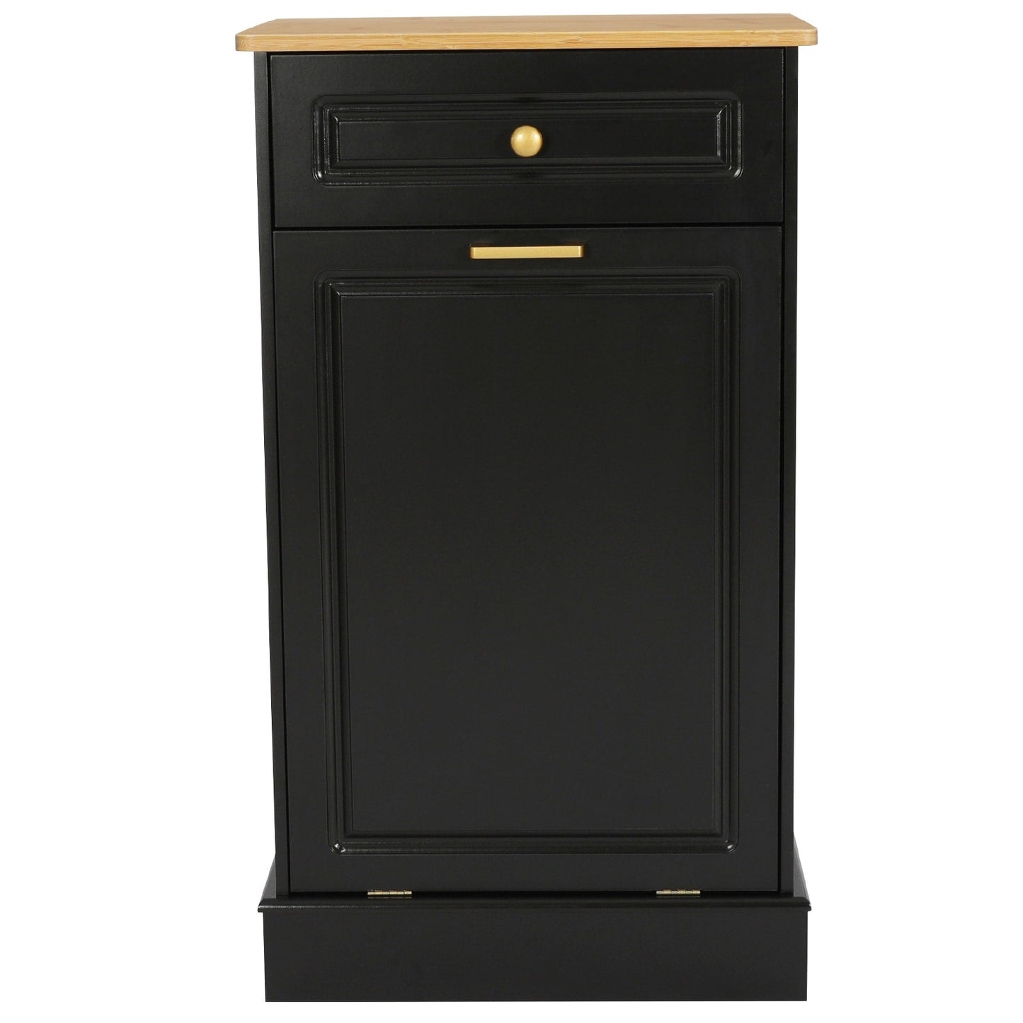 Cestino per rifiuti da cucina ribaltabile, cestino per rifiuti da banco in legno con cassetto