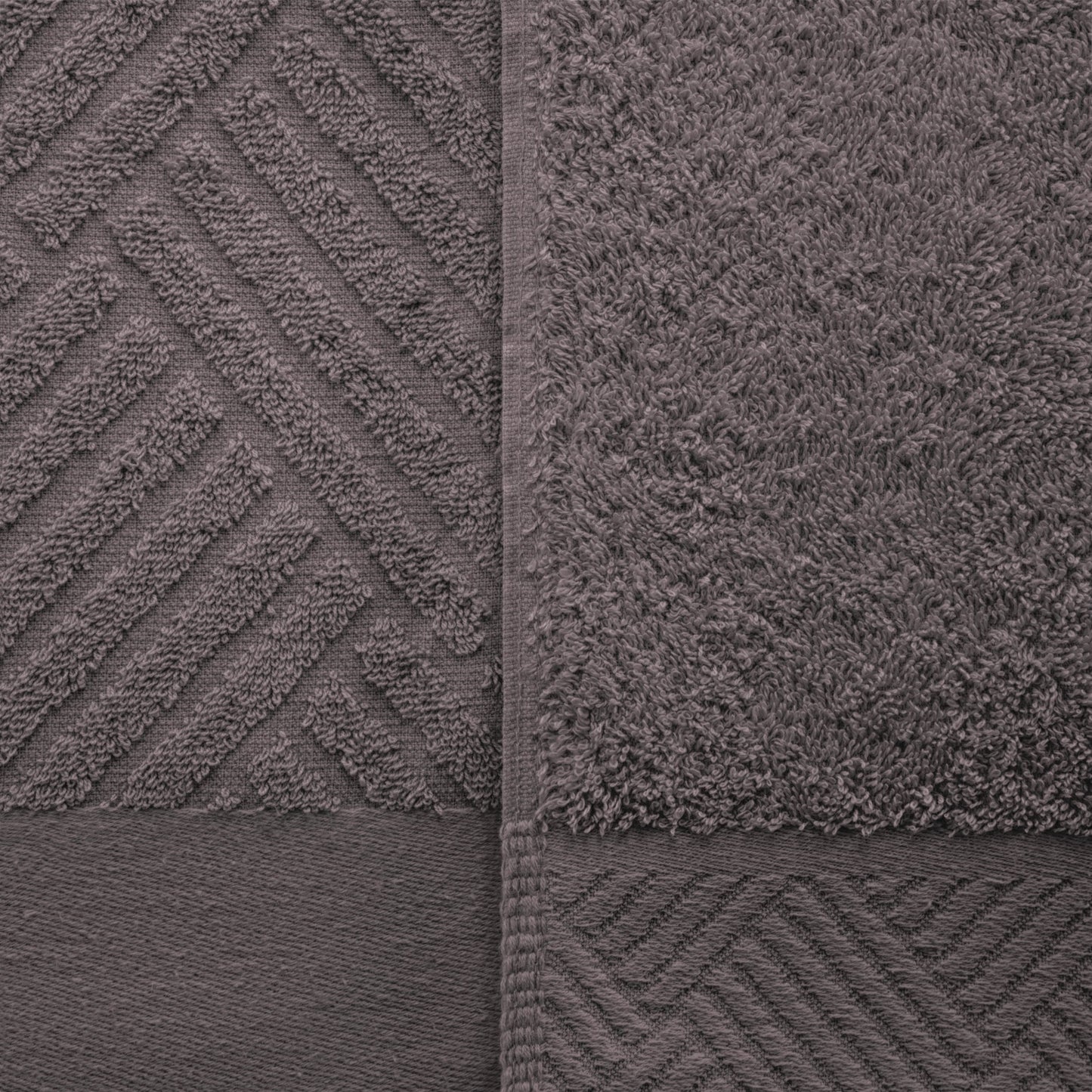 Set di asciugamani da 6 pezzi in 100% cotone egiziano di qualità superiore con motivo a intreccio