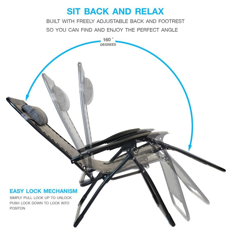 Sedia Sun-Ray Zero Gravity Oversize da 1 pezzo