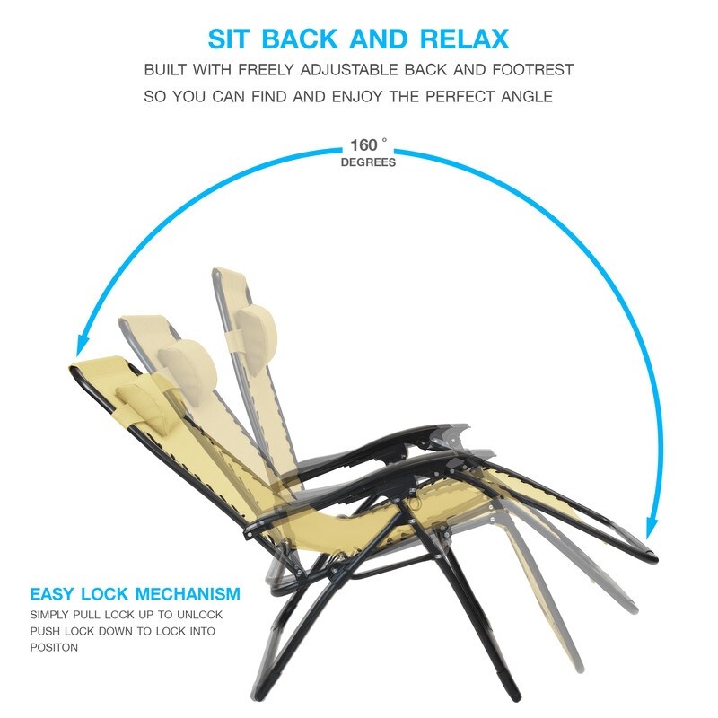 Sedia Sun-Ray Zero Gravity Oversize da 1 pezzo