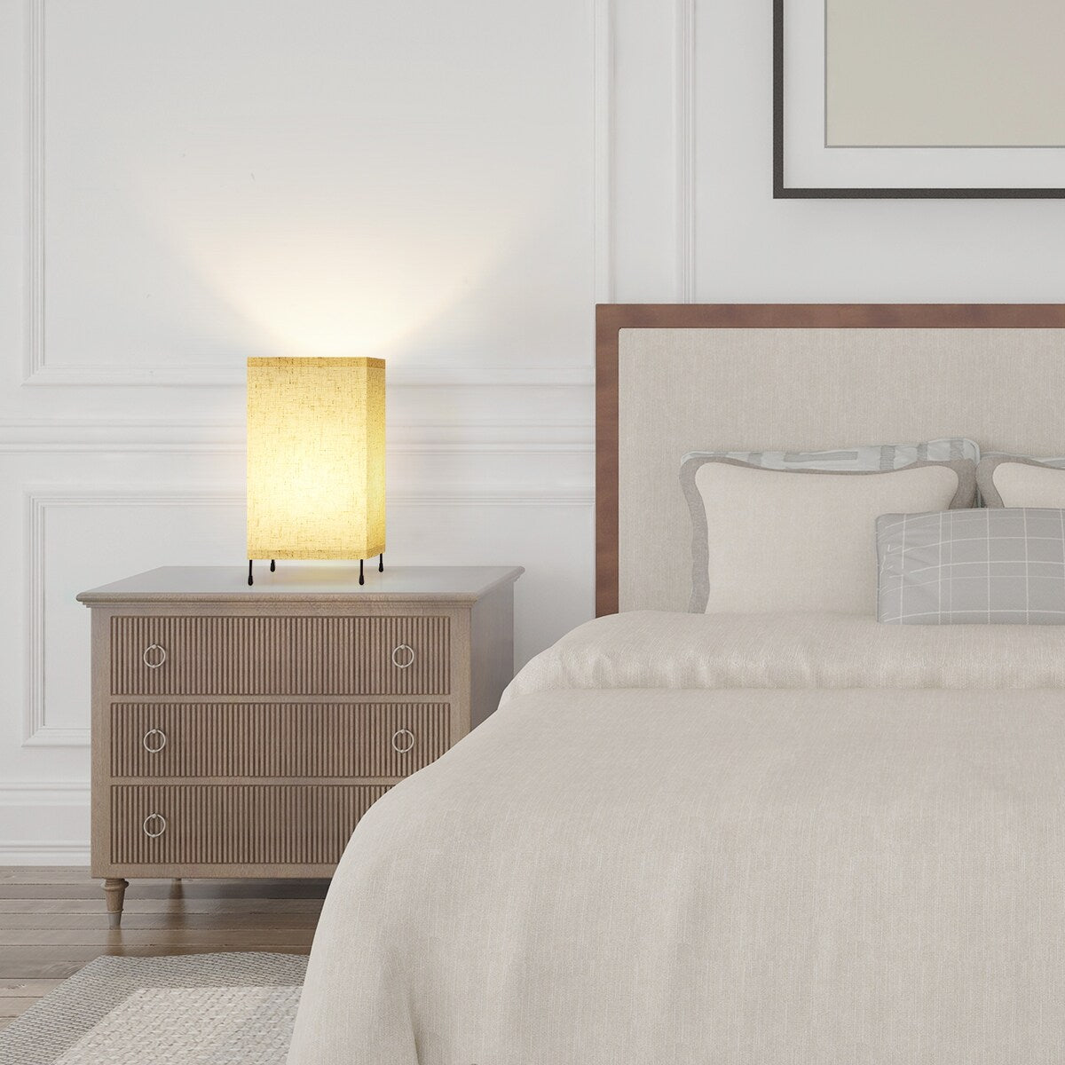 Set di 2 piccole lampade da tavolo con luce notturna e telecomando