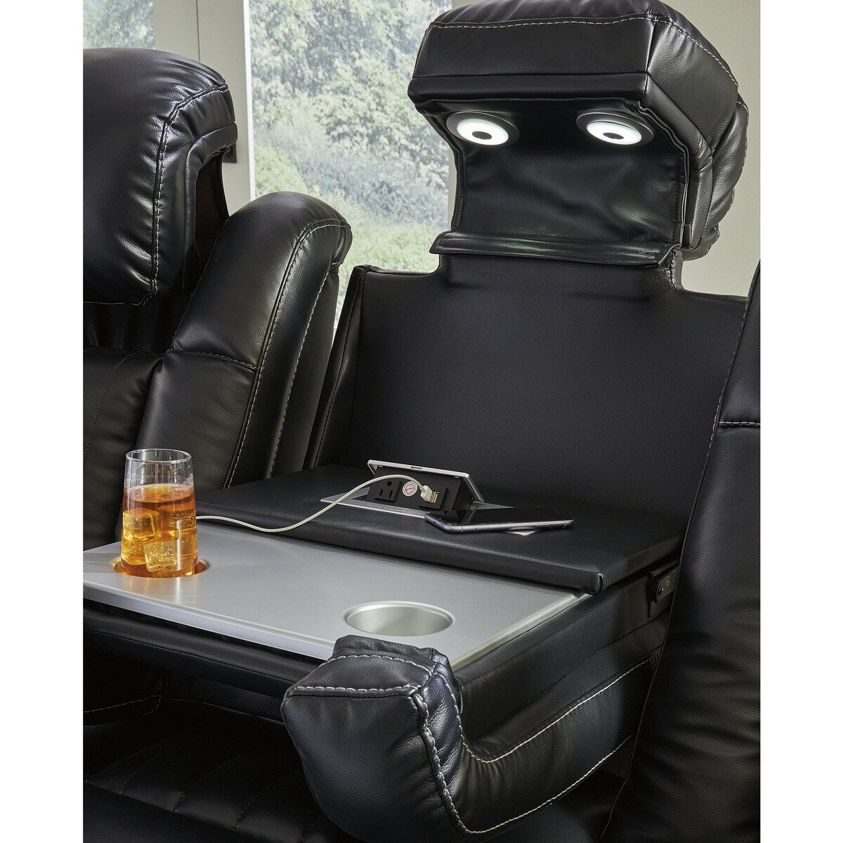 Divano reclinabile Signature Design by Ashley Caveman Den Midnight Power - 86 L x 42 P x 42 A