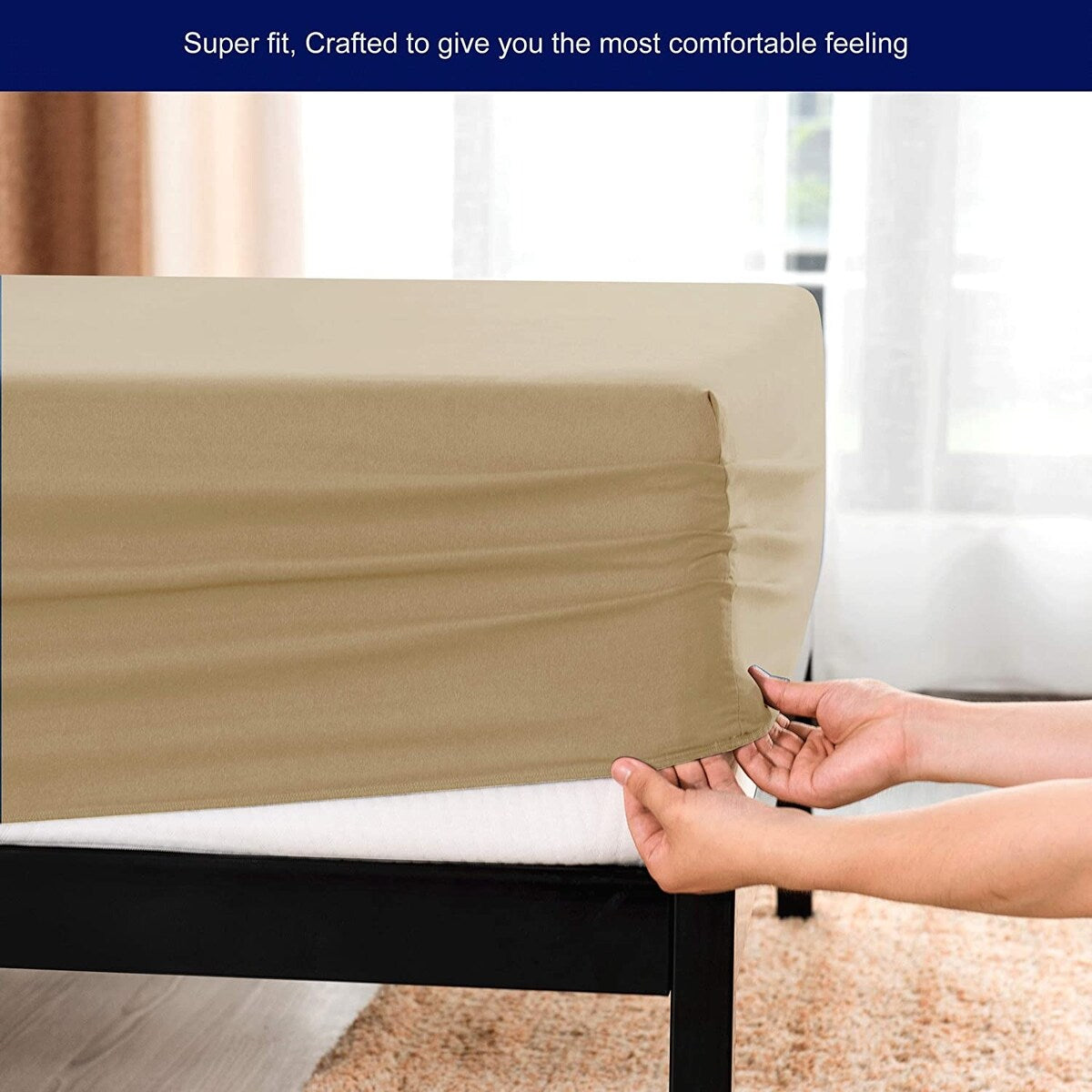 Lenzuolo con angoli con tasca profonda Subrtex Premium Microfibra da 15 pollici