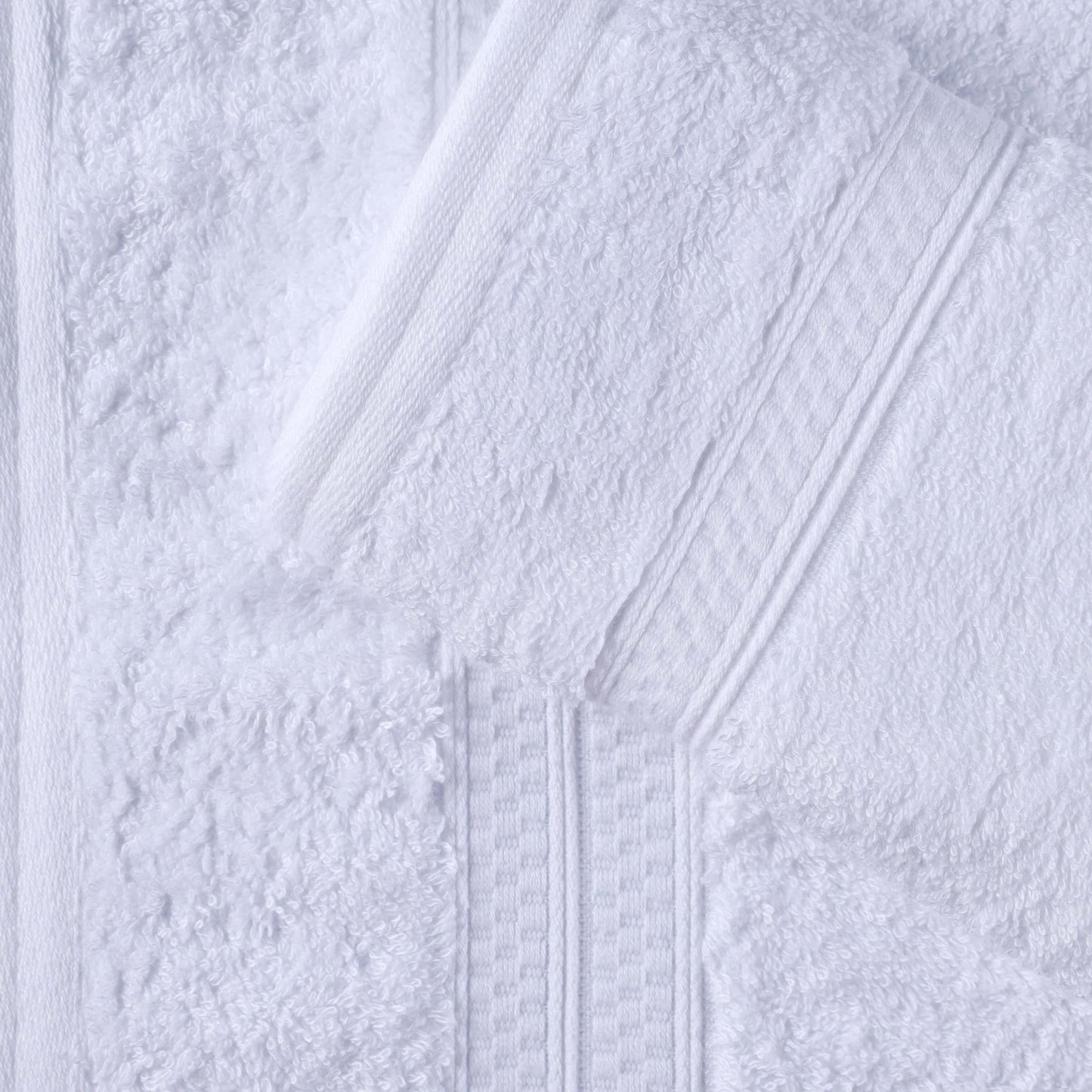 Set di asciugamani da bagno di qualità superiore, 8 pezzi, in rayon di bambù e cotone