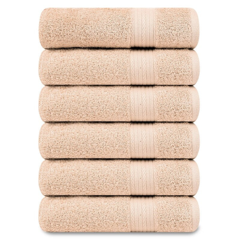 Asciugamani in cotone di qualità superiore da 600 g/m², 18x28 pollici di Ample Decor - 6 pezzi