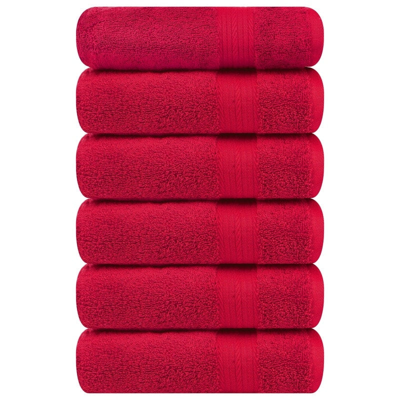 Asciugamani in cotone di qualità superiore da 600 g/m², 18x28 pollici di Ample Decor - 6 pezzi