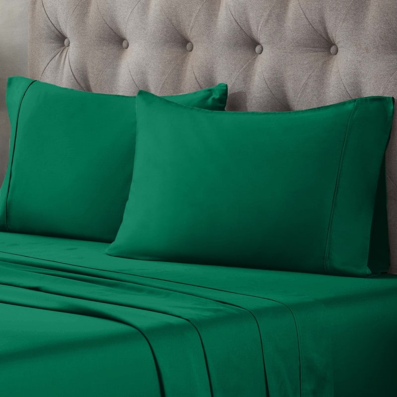 Set di lenzuola con tasche profonde in cotone egiziano di qualità superiore, 400 fili