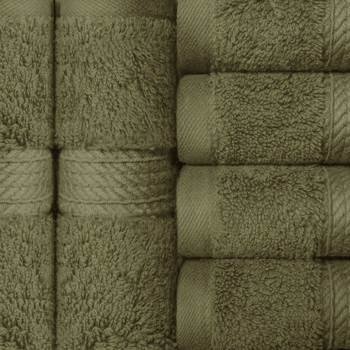 Set di 6 asciugamani per il viso in cotone egiziano di qualità superiore, pesanti