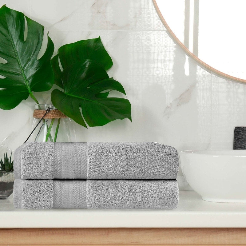 Set di 2 teli da bagno pesanti in cotone turco di qualità superiore