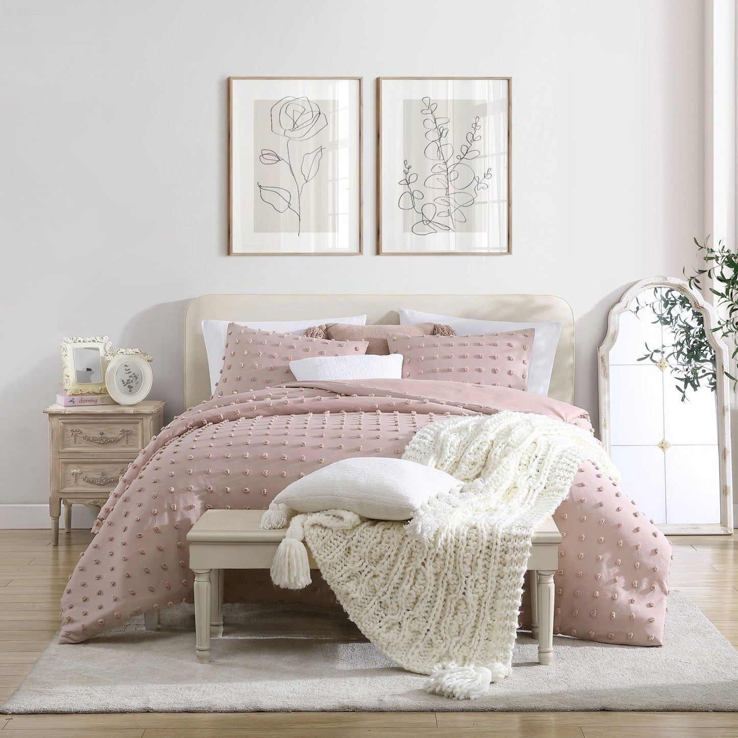 Set di biancheria da letto con piumone in microfibra Swift Home Ultra-Soft Pom Pom, 3 pezzi