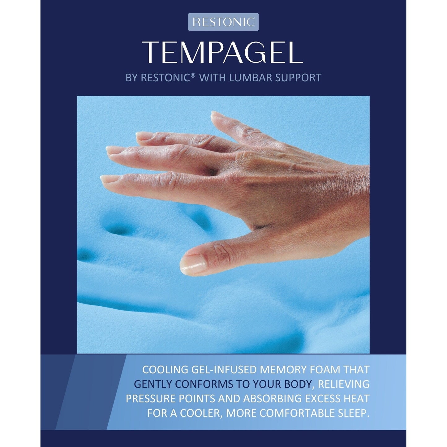 Materasso TempaGel by Restonic 13 con superficie liscia e comfort medio