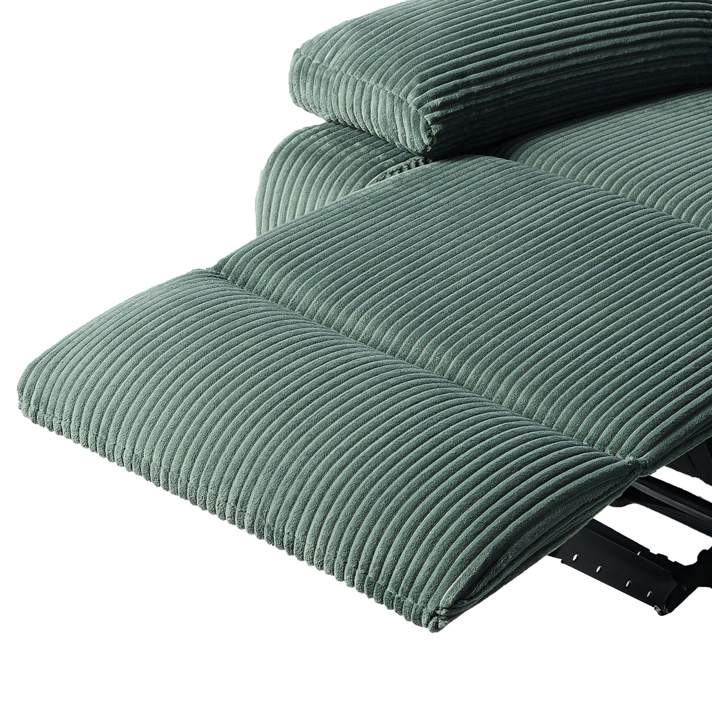 Poltrona reclinabile manuale con schienale a spinta imbottita in pelle vegana