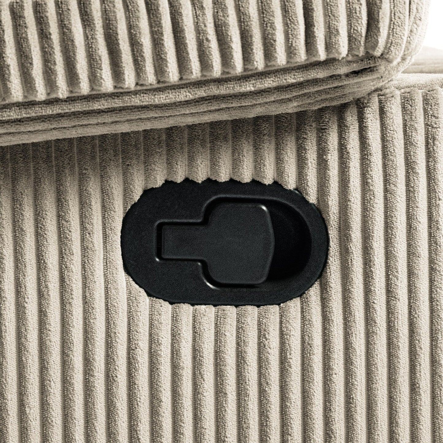 Poltrona reclinabile manuale con schienale a spinta imbottita in pelle vegana