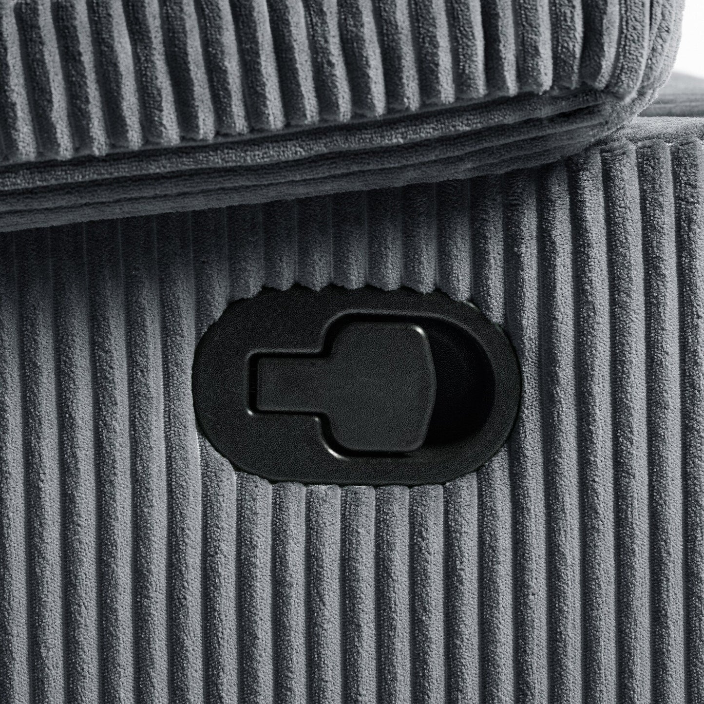 Poltrona reclinabile manuale con schienale a spinta imbottita in pelle vegana