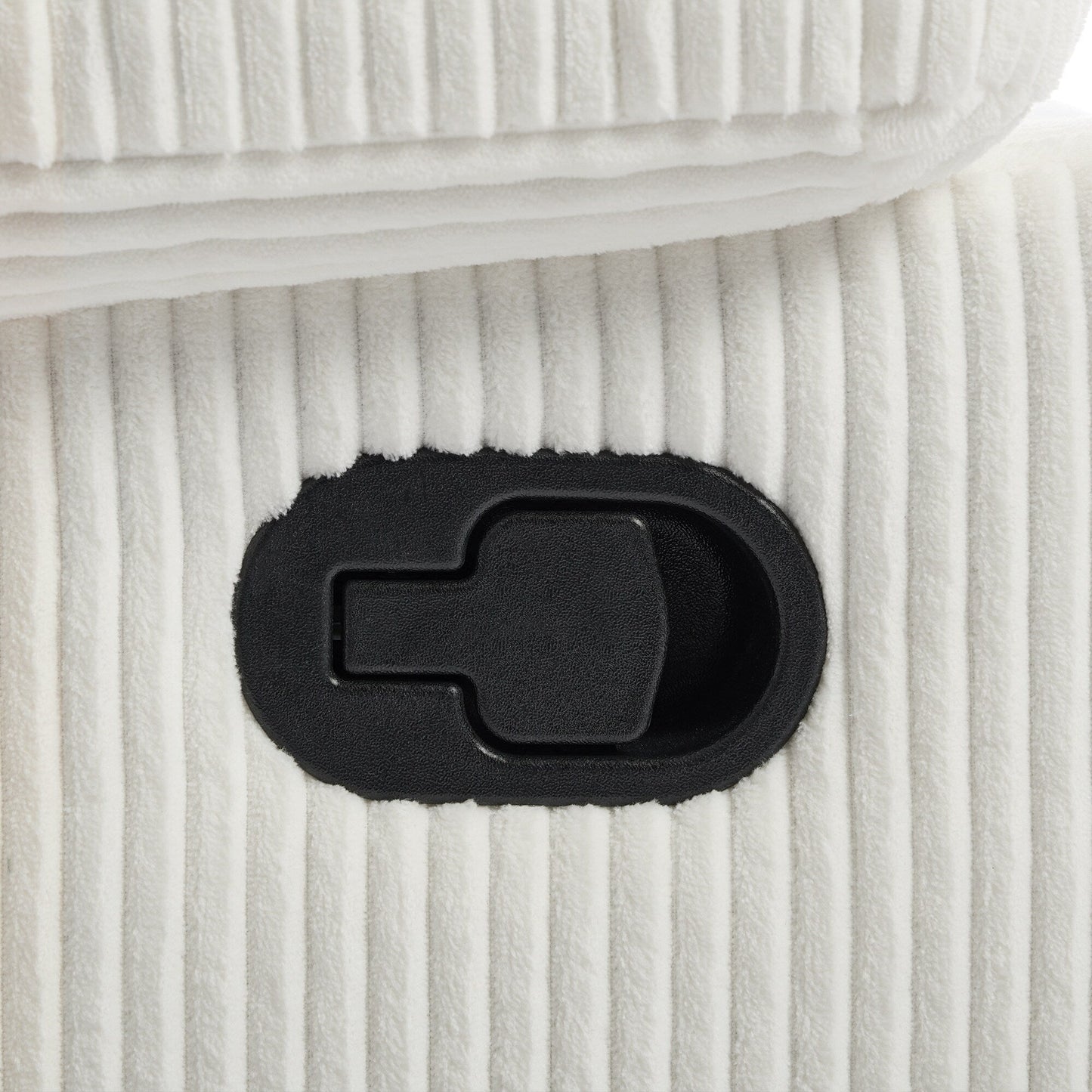 Poltrona reclinabile manuale con schienale a spinta imbottita in pelle vegana