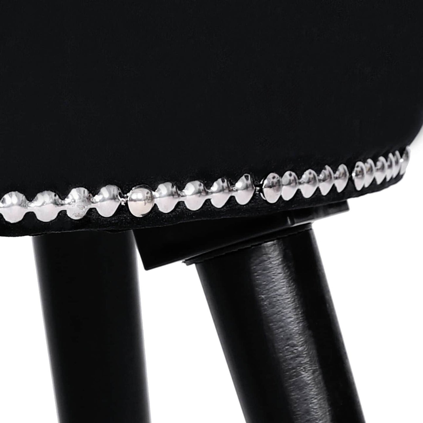 Sedia da trucco VEIKOUS con schienale basso e gambe in legno - 17,3 x 15,7 x 25,1