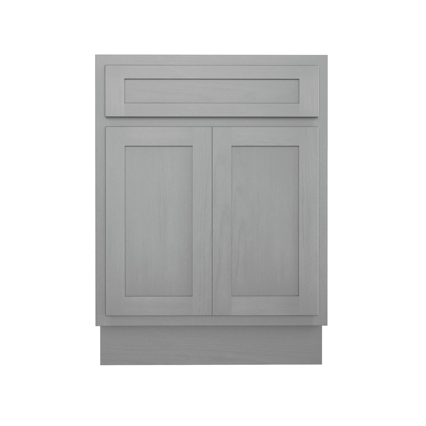 Mobiletto per lavabo da bagno Vanity Art in legno massello da 24 pollici con lavabo singolo