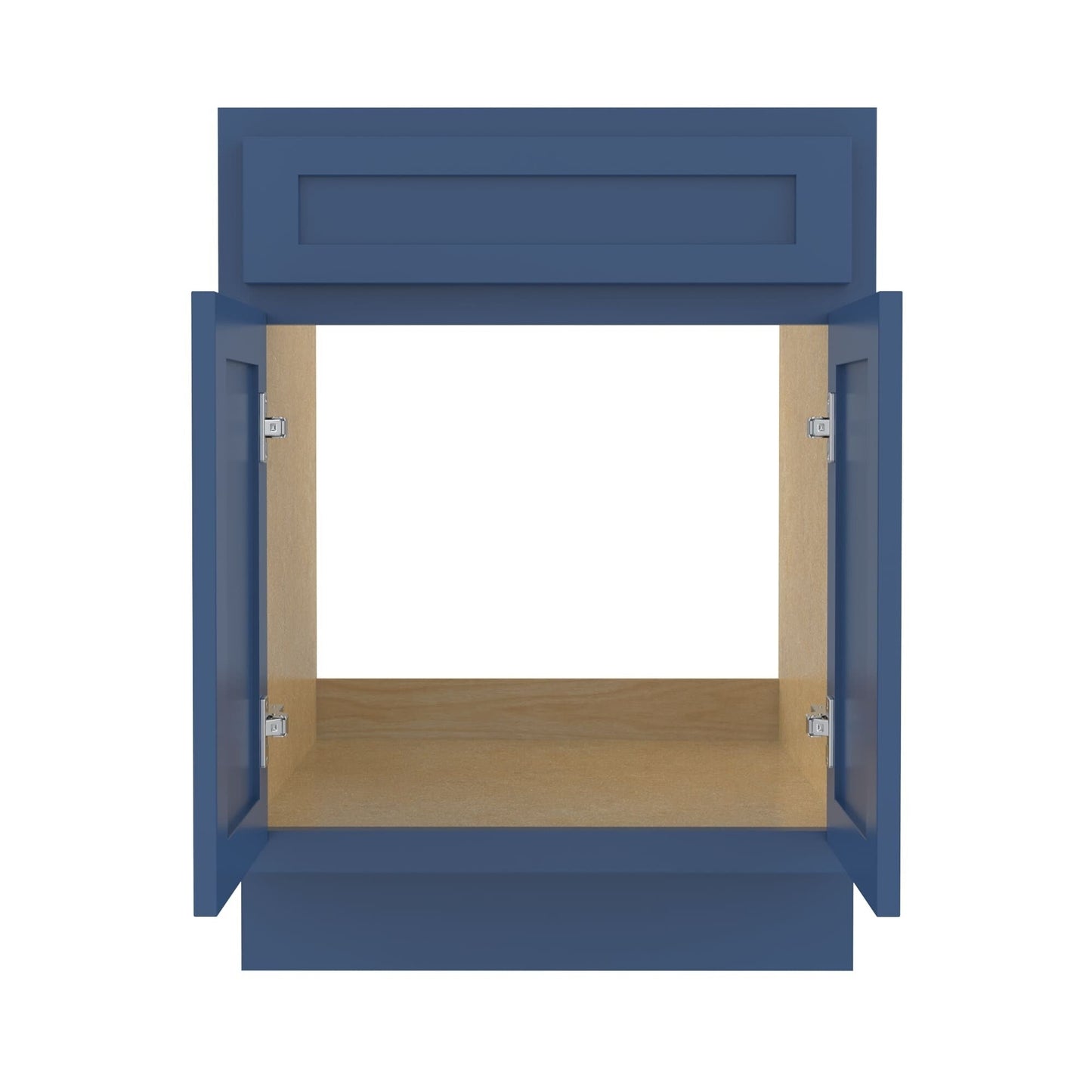 Mobiletto per lavabo da bagno Vanity Art in legno massello da 24 pollici con lavabo singolo