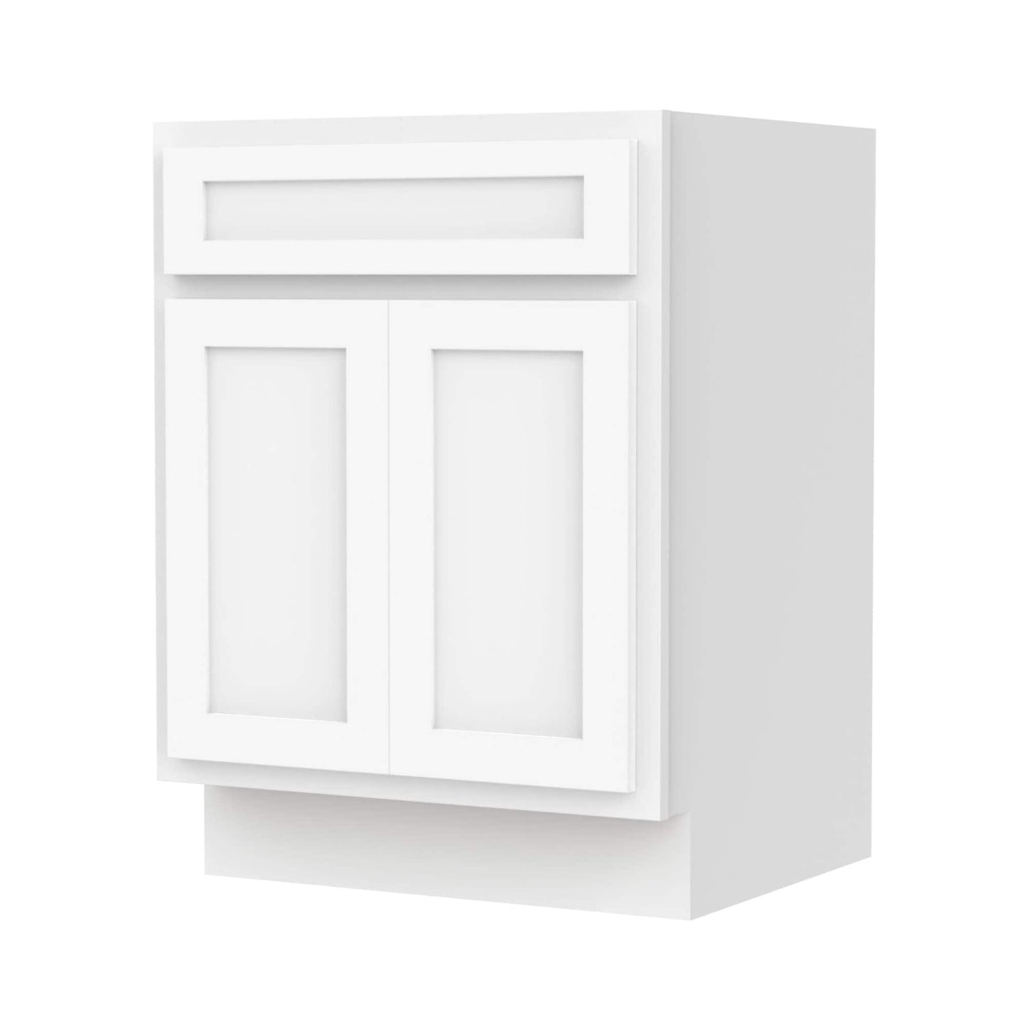 Mobiletto per lavabo da bagno Vanity Art in legno massello da 24 pollici con lavabo singolo