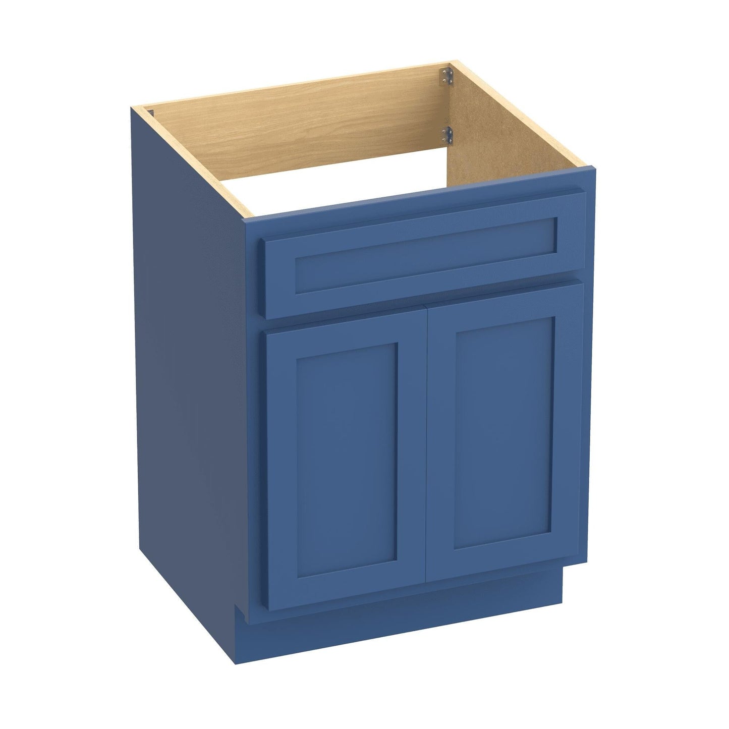 Mobiletto per lavabo da bagno Vanity Art in legno massello da 24 pollici con lavabo singolo