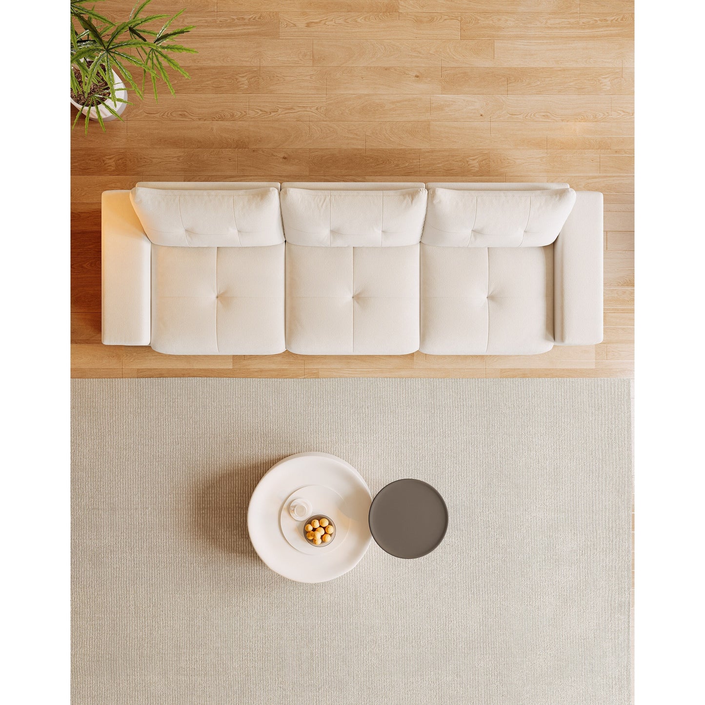 Divano a 3 posti in velluto con tessuto antigraffio per gatti