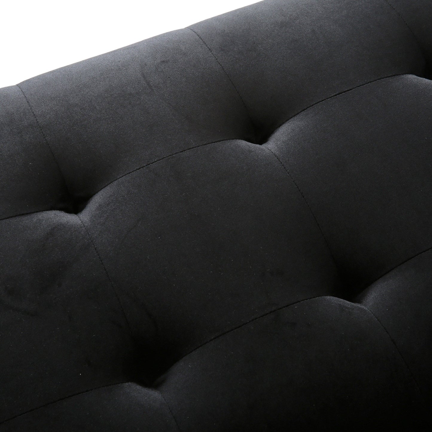 Divano a 3 posti in velluto con cuscini e struttura robusta