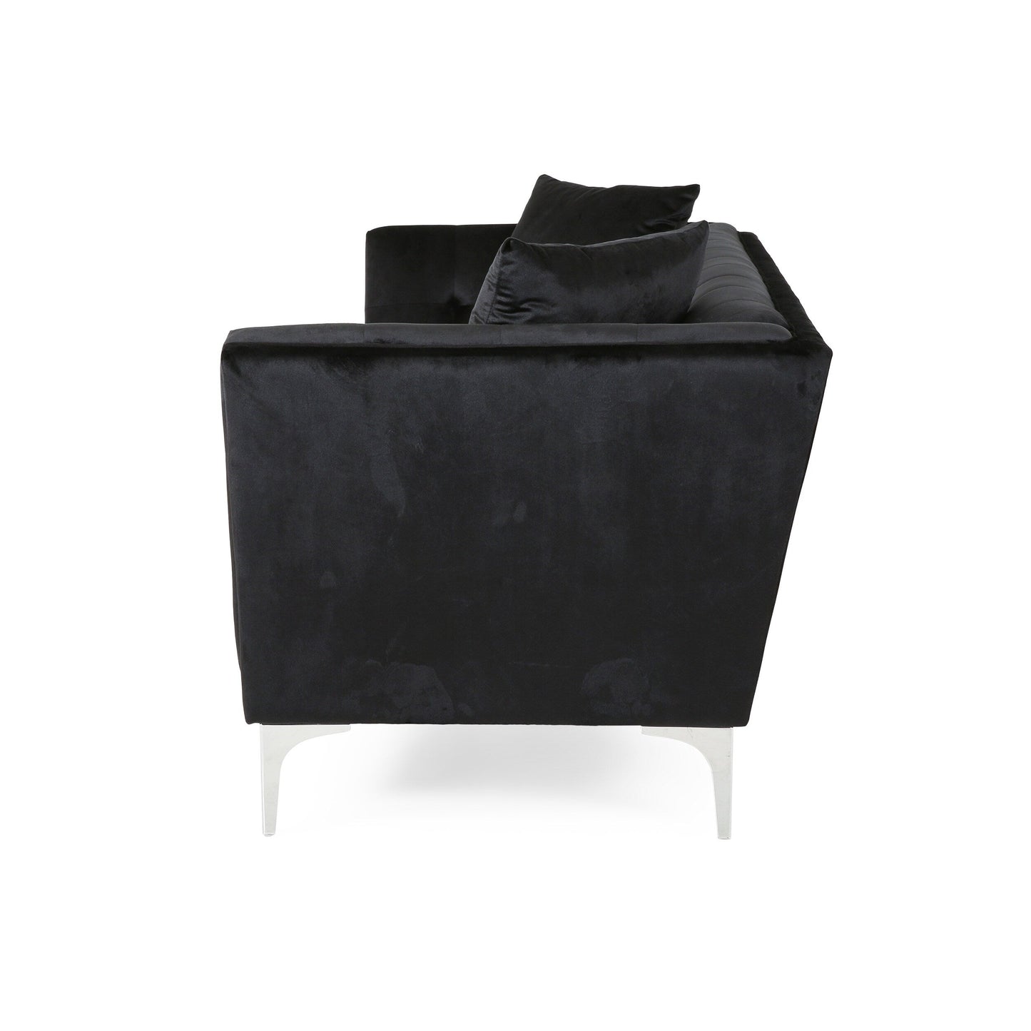 Divano a 3 posti in velluto con cuscini e struttura robusta